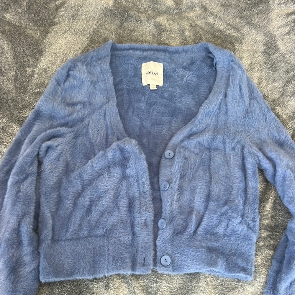 Aerie Blue Cardigan Sweater